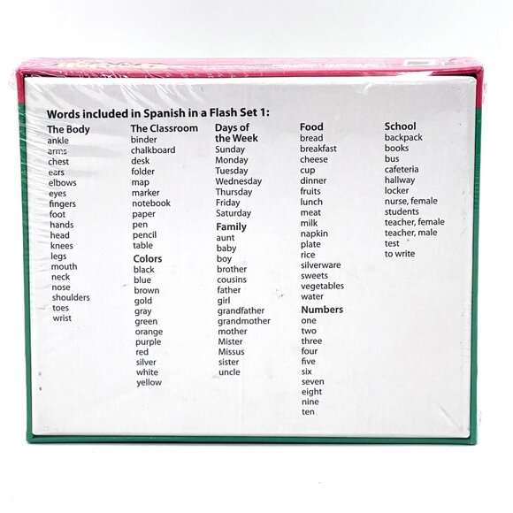 Spanish In A Flash Set 1 with 100 Flashcards Ages 5+ Edupress For Teachers NEW - Picture 2 of 9